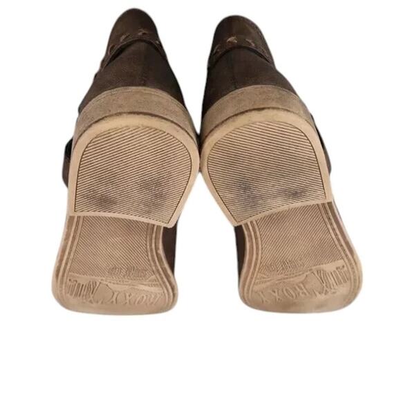 Roxy Shoes Womens 7 Booties Western Harness Fashion Brown Zip Casual Ankle Boot - Picture 10 of 14